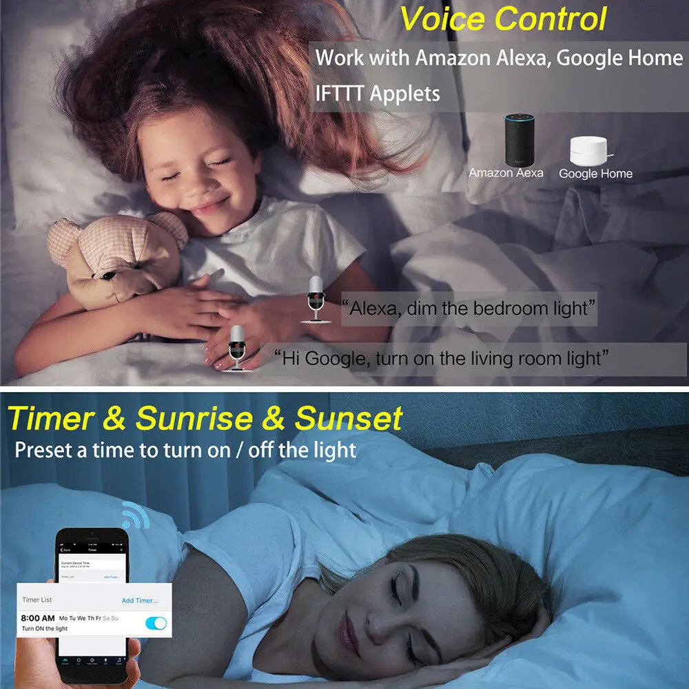 5M умный светильник полоски WI-FI Управление Цвет светодиодные 5050 цветная (RGB)
