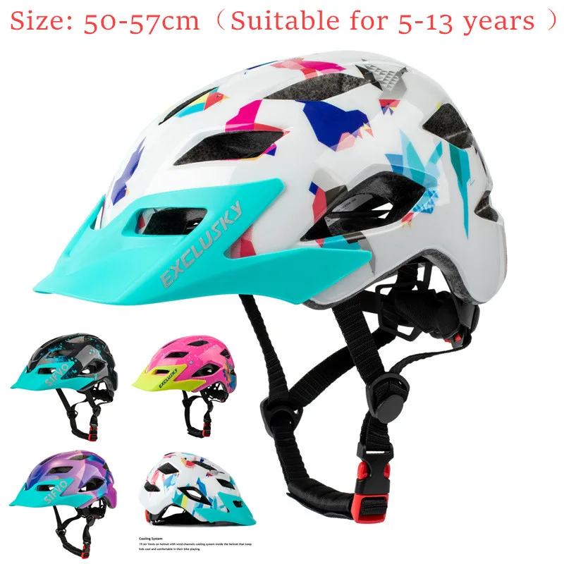 

EXCLUSKY Children Cycling Helmet size adjustable Child Skating Riding Safety Helmet Kids Balance Bike Bicycle Protective Helmet