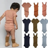 enkelibb mini 30 real silk baby boy summer clothes rompers top quality infant solid silk cotton ribbed elastic rompers onesie