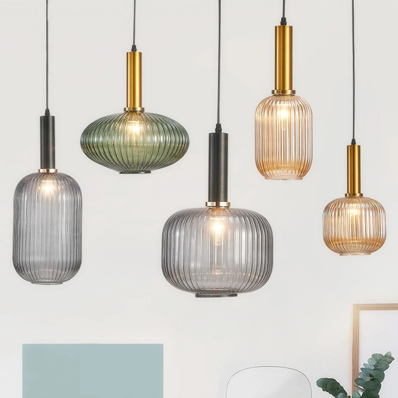 Современные светодиодные подвесные светильники стеклянная Подвесная лампа для