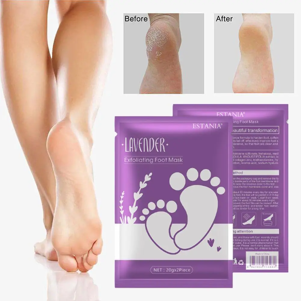 

1pair Exfoliating Foot Masks Pedicure Socks Exfoliation Remove Foot Heels Dead For Legs Mask Skin Mask For Feet Peeling A1C4