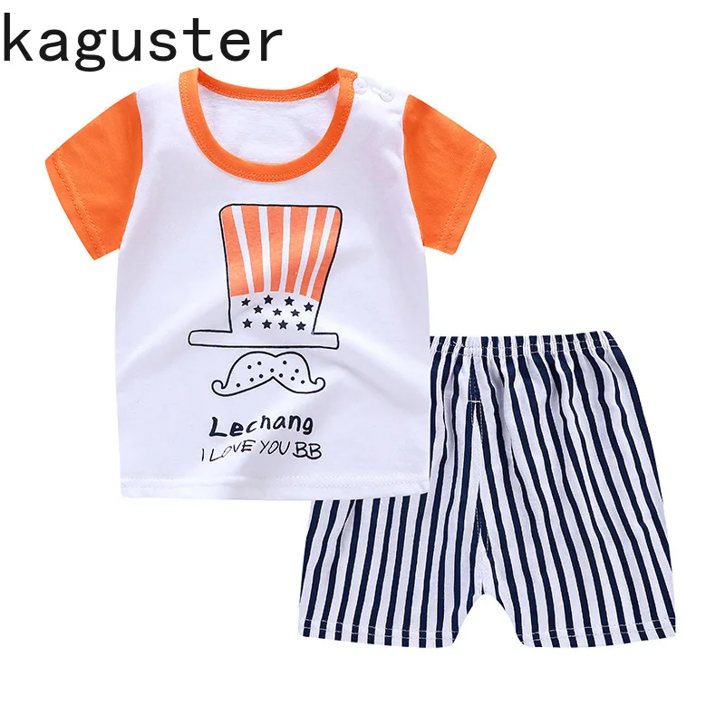 Одежда для маленьких мальчиков наряды девочек детские летние комплекты футболка