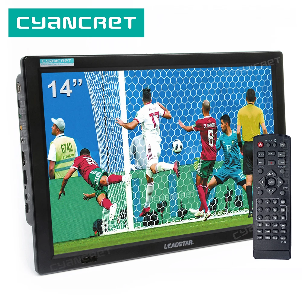 

LEADSTAR D14 14 Inch HD Portable TV DVB-T2 ATSC Digital Analog Television Mini Small Car TV Support MP4 AC3 HDin Monitor for PS4