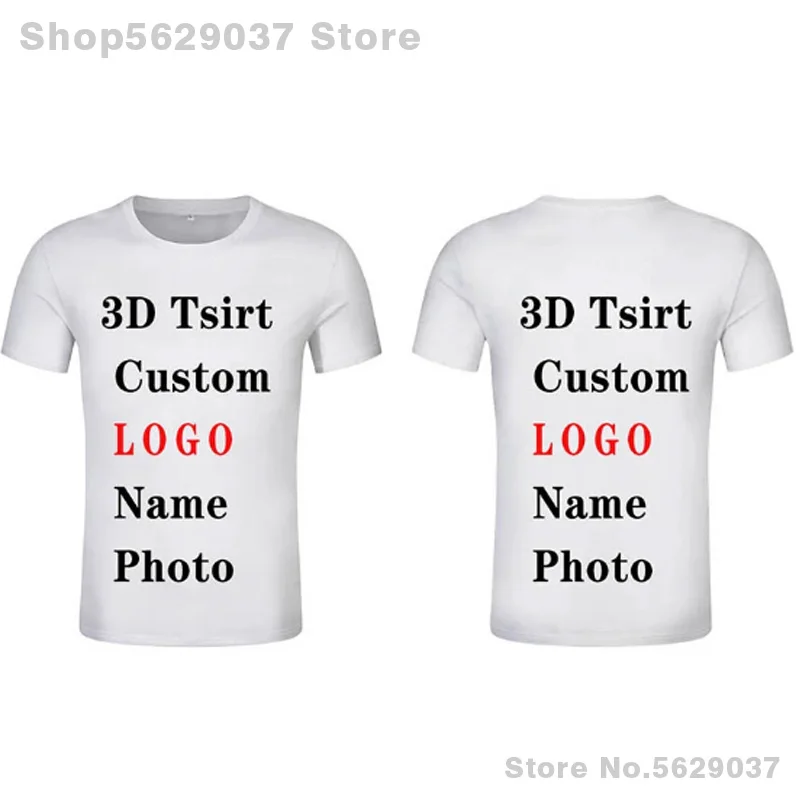 3D T-shirt free custom name number logo text photo flag national DIY team clothing | Мужская одежда