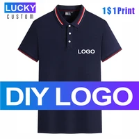 breathable solid color polo shirt custom design company brand logoprint embroidery business polo shirt casual short sleeve 4xl