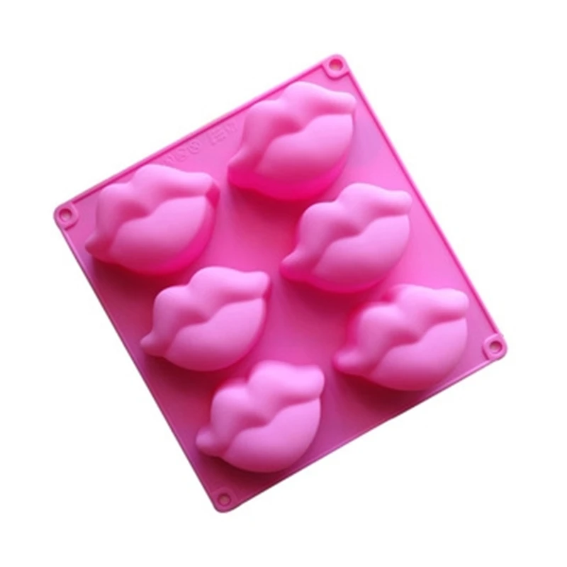 6 шт 3D формы для губ силиконовые мыльные муссы торта свадебные инструменты