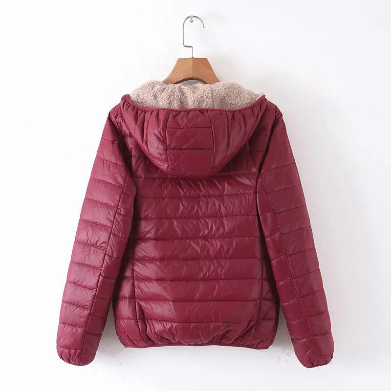 

Winter Light Cotton Jacket Plush Warm and Comfortable Women's Fashion Leisure Simple Women's Coat Winter Jacket Colorful Women