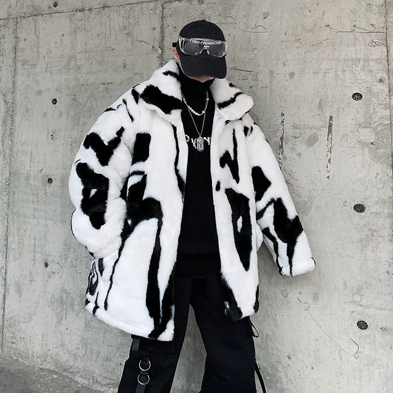 

Privathinker, новинка 2021, Мужская парка с искусственным мехом, утолщенная теплая хлопковая стеганая куртка Harajuku, модная мужская зимняя куртка бол...