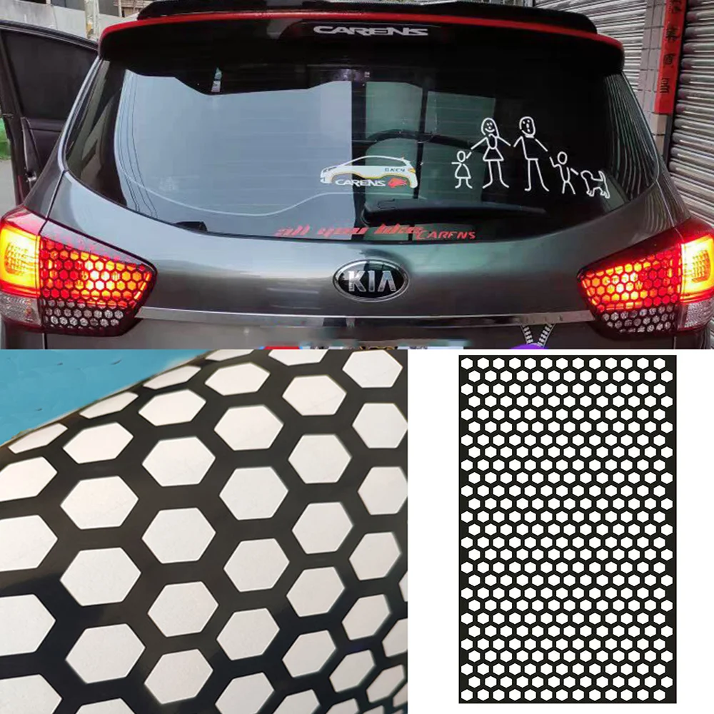 

Universal Car Rear Tail Light Honeycomb Stickers Taillight Lamp Cover For All Car Light Sticker Decorative Model Car Accessories