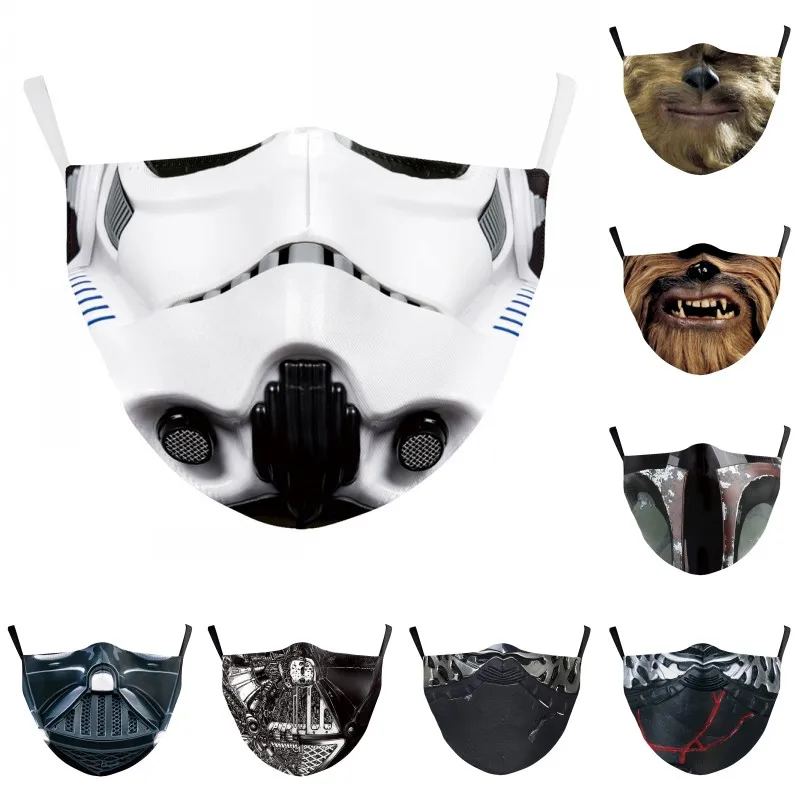 Маска для лица охотника за головами Боба Фетт Чубакка чууи Пылезащитная с