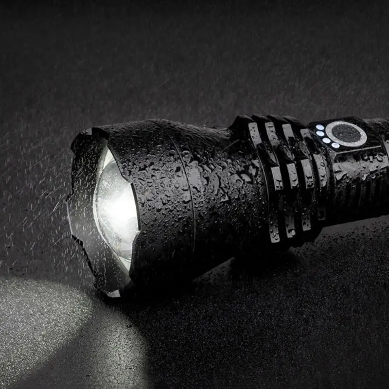 Светодиодный фонарь P50 с зарядкой от usb, Электрический фонарь, мощный зум, перезаряжаемый аккумулятор 26650, для кемпинга, охоты, улицы, CORC