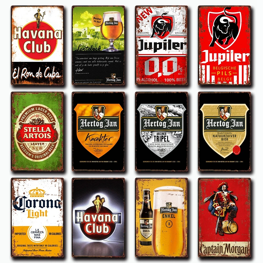 [Kelly66] бельгийское пиво Jupiler Leffe Hertog Jan Bieren La Chouffe жестяная металлическая вывеска