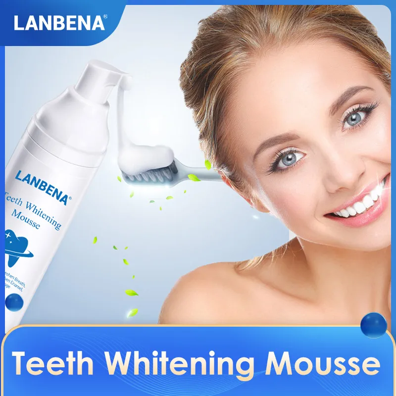 LANBENA зубной отбеливающий мусс инструмент зубная паста для чистки зубов белые