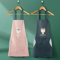 adult cartoon aprons waterproof oil proof side wiper design apron easy to store practical daily household merchandises