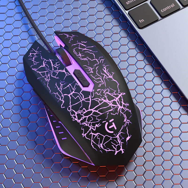 

Usb Wired Gaming Mechanical Mouse Purple Light Mini Pc Gamer Gaming Laptops Game Mice Laptop Accessories Dota 2 Diy Desktop