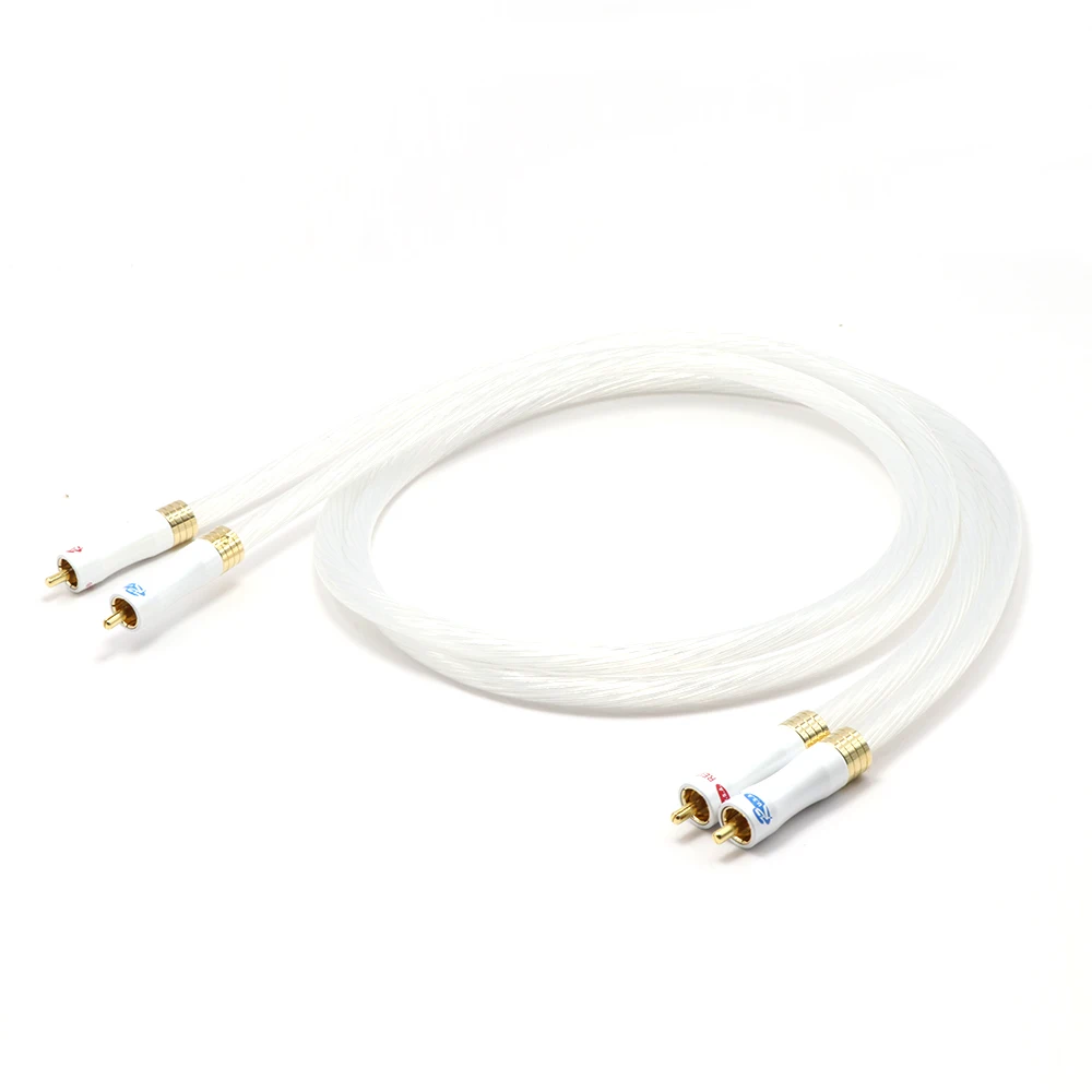 X402 5N OCC посеребренный аудио кабель RCA к с позолоченным разъемом RCA|interconnect cable|red