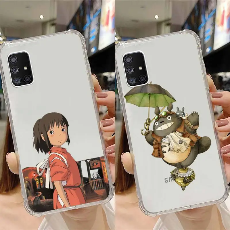 

Spirited Away Totoro anime Phone Case Transparent For Samsung Galaxy A S Note 9 10 51 50 71 70 80 20 21 30s ultra plus