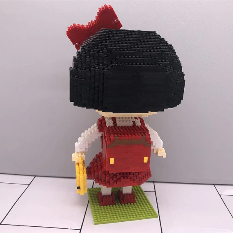 

Babu 8821 Cartoon School Bow Girl Bag 3D Model DIY 2380pcs Diamond Mini Building Small Blocks Bricks Toy for Children no Box
