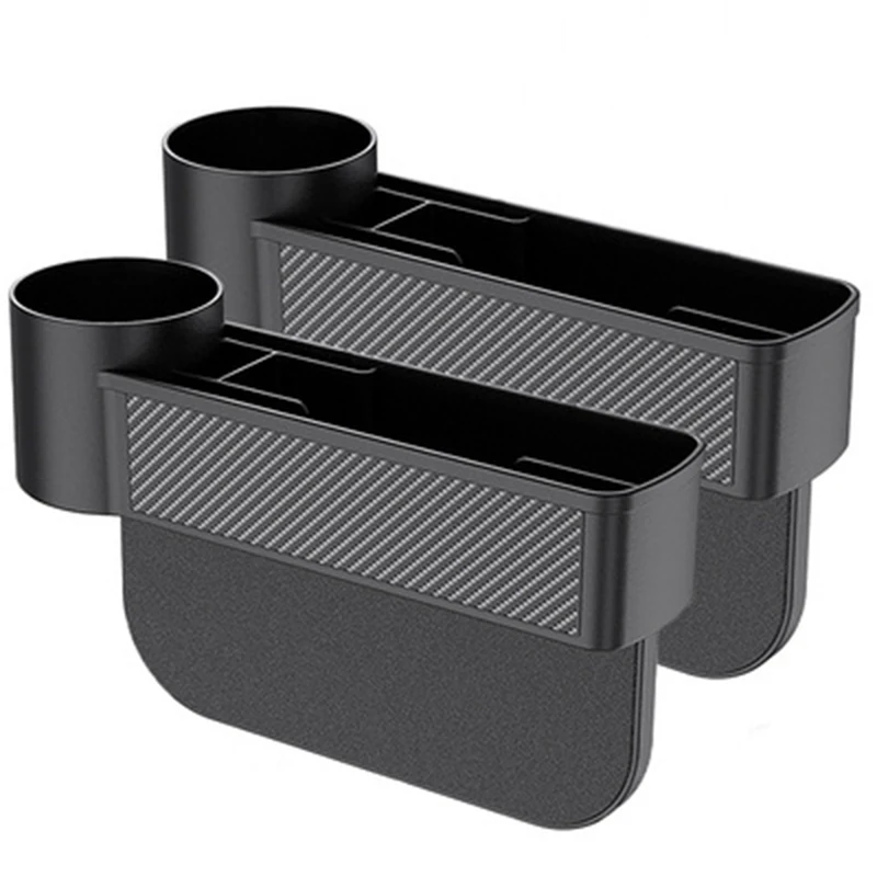 

Carbon Car Seat Slit Slot Storage Box Interior Decoration Products Vehicle ABS Water Cup Auto Frontseat Gap Filler Organizer