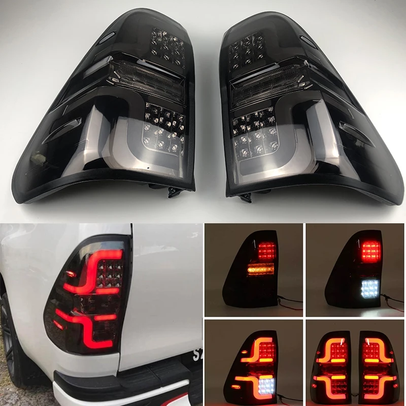 

Dynamic Led Taillight For Hilux Revo And Hilux Rocco 2015 2016 2017 2018 2019 ABS Black LED Taillight