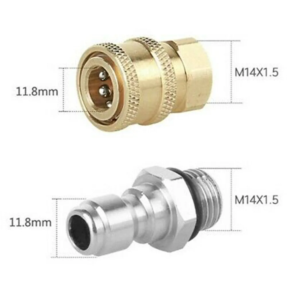 

Replace Connector Stainless Steel 1/4Male 1Pair Brass M22/14 Female Parts