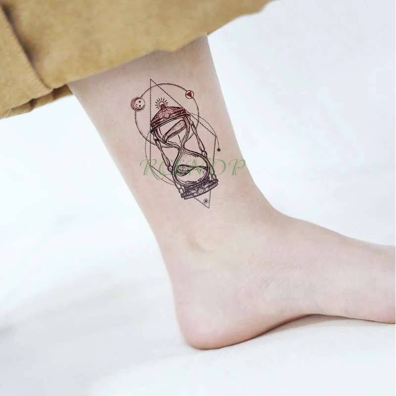 Водонепроницаемый Временные татуировки луна Татто наклейки флэш-тату фальшивые татуировки руки ноги шеи руки боди-арт татуаж для мужчин Девушки Женщины - Цвет: Небесно-голубой