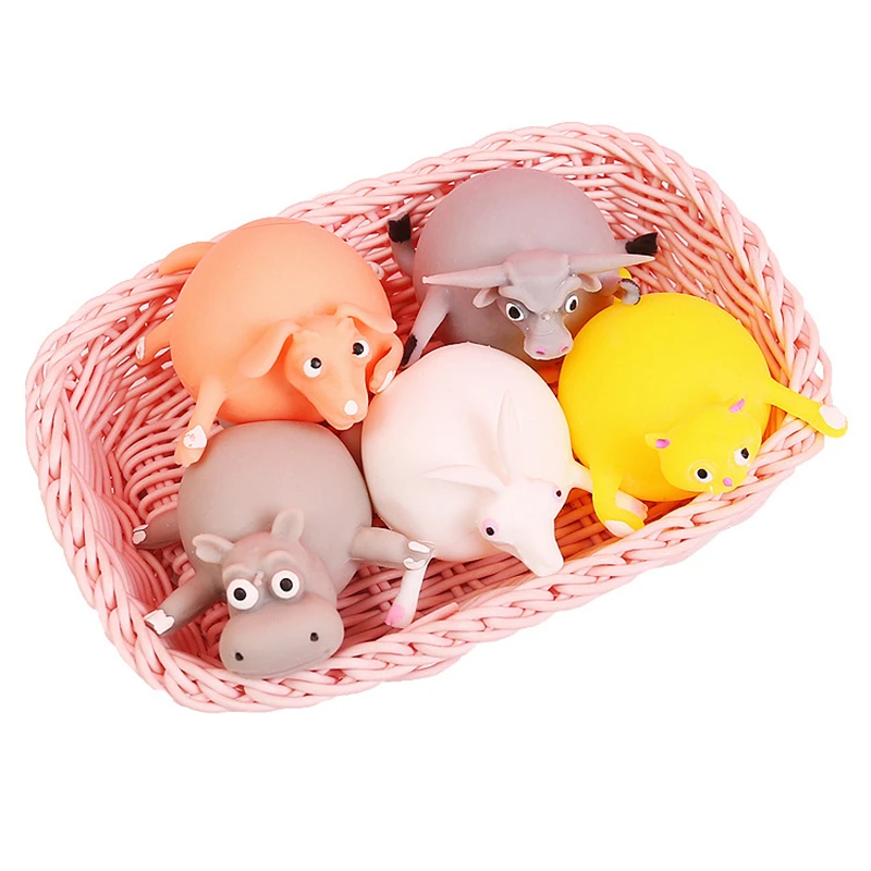 Кавайные мягкие игрушки для снятия стресса в виде животных Кот слон антистресс