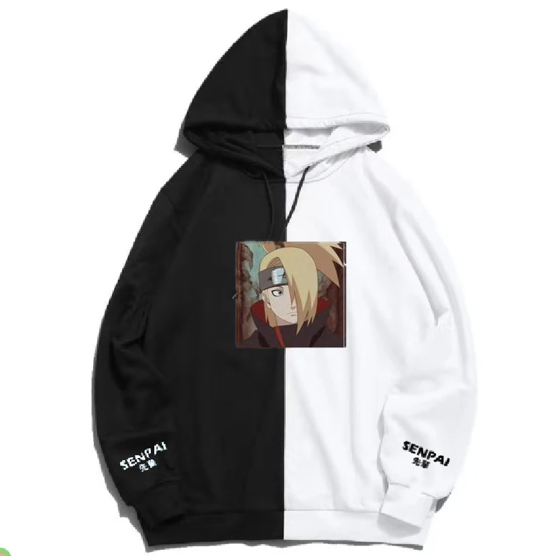

Harajuku akatsuki Толстовка Аниме Драконий жемчуг Дейдара семпай Толстовка с принтом двойной Цвет кофта с капюшоном Толстовка легкая одежда для де...
