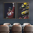 Картина для домашнего декора Айртон Сенна F1, формула легенды, звезда, чемпион, гоночный автомобиль, винтажный плакат на стену