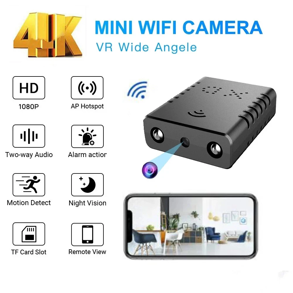 

4K 1080P Mini DV WIFI Camera Micra Cam Night Vision Micro Camera Motion Detection Mini DVR Remote viewing Cam Mini Camcorder XD