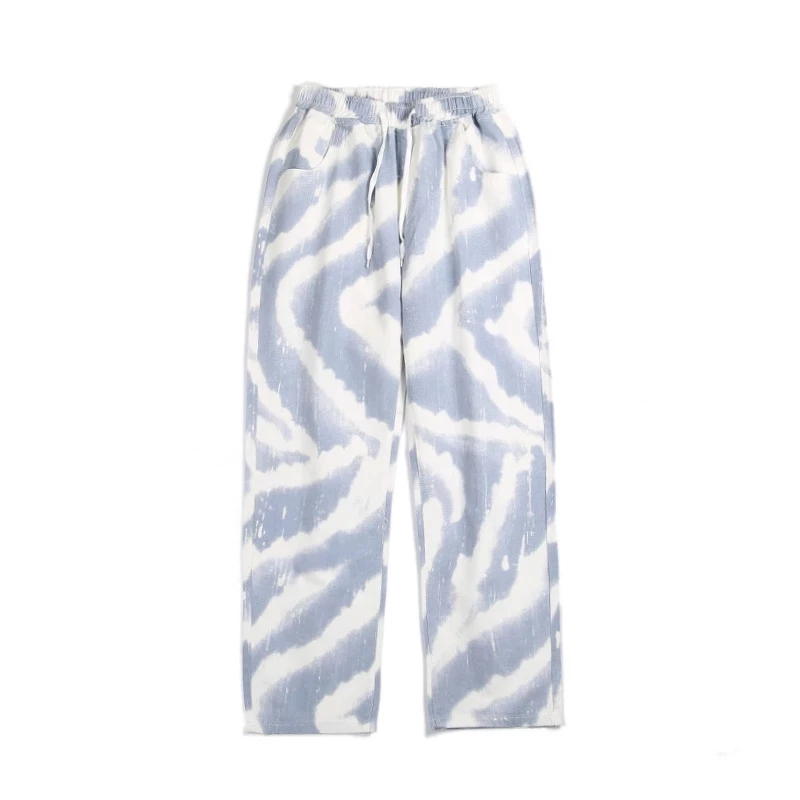 

Tie-Dye Cargo Pants High Street Men's Trousers Korean Loose Wild Trend Jeans Hip-Hop Straight Wide-Leg Pants Men's Streetwear