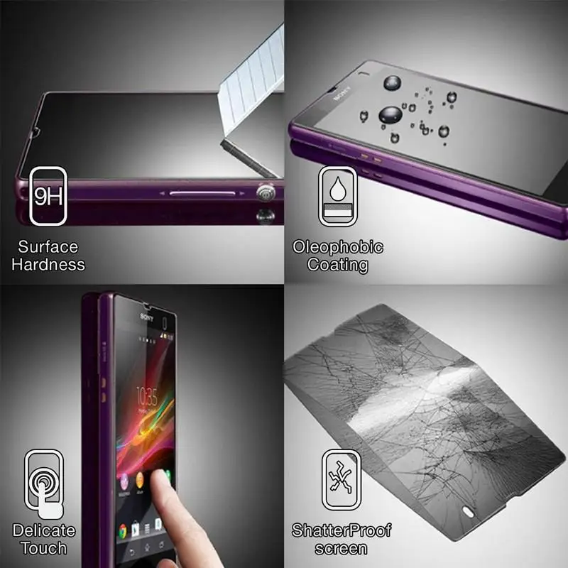 2 шт. закаленное стекло для Sony Xperia Z Z1 Z2 Z3 Z4 Compact Z5 Plus M2 M4 Aqua защита экрана Защитная