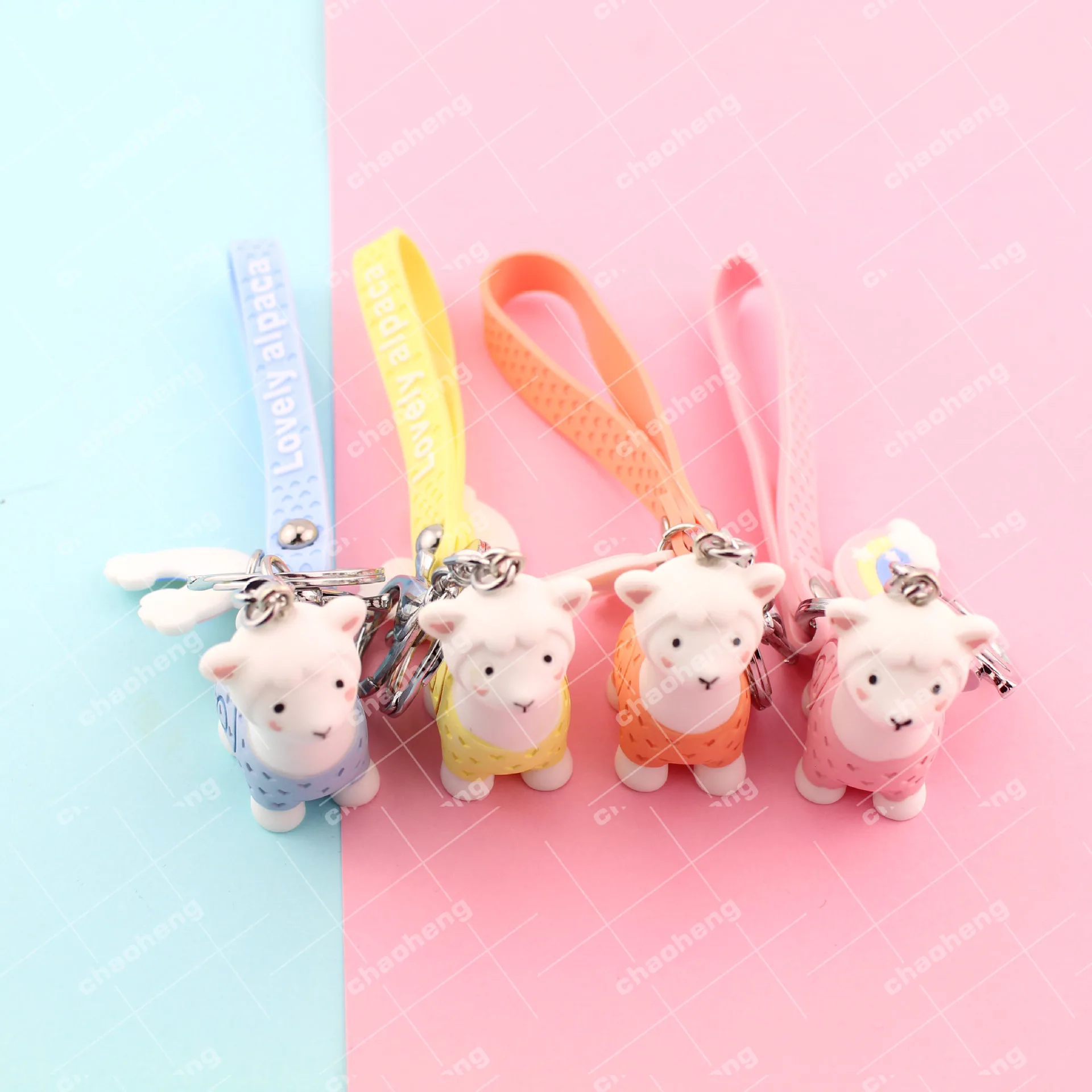 2020 Творческий Радуга альпака брелки для ключей личности в виде героев