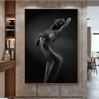 Женское боди-арт, сексуальная обнаженная картина, современный постер для домашних иероглифов, украшение для спальни, гостиной, живопись, настенное искусство, декоративный постер