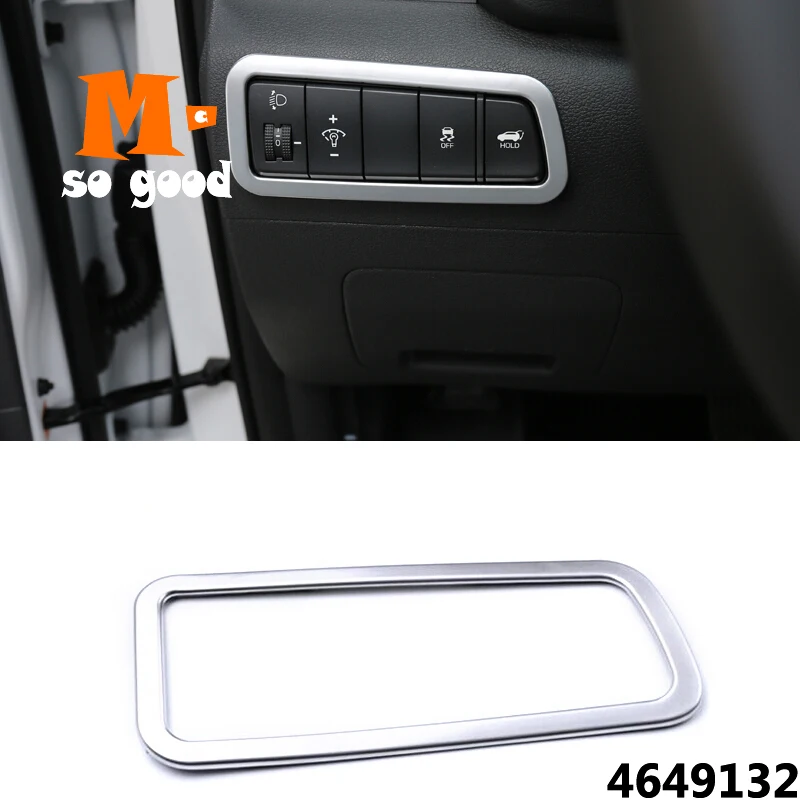 

For Hyundai Tucson 2016 2017 2018 LHD ABS Chrome Interior Light Lamp Switch Button Cover Bezel Frame Molding Garnish Car Styling