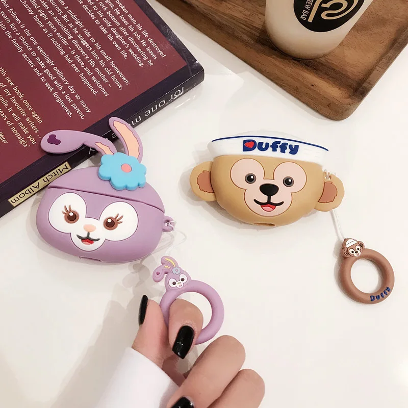 3D силиконовый чехол для Airpods Pro милый Bluetooth наушников Airpod Air Pods 3 с брелком Duffy Bear |