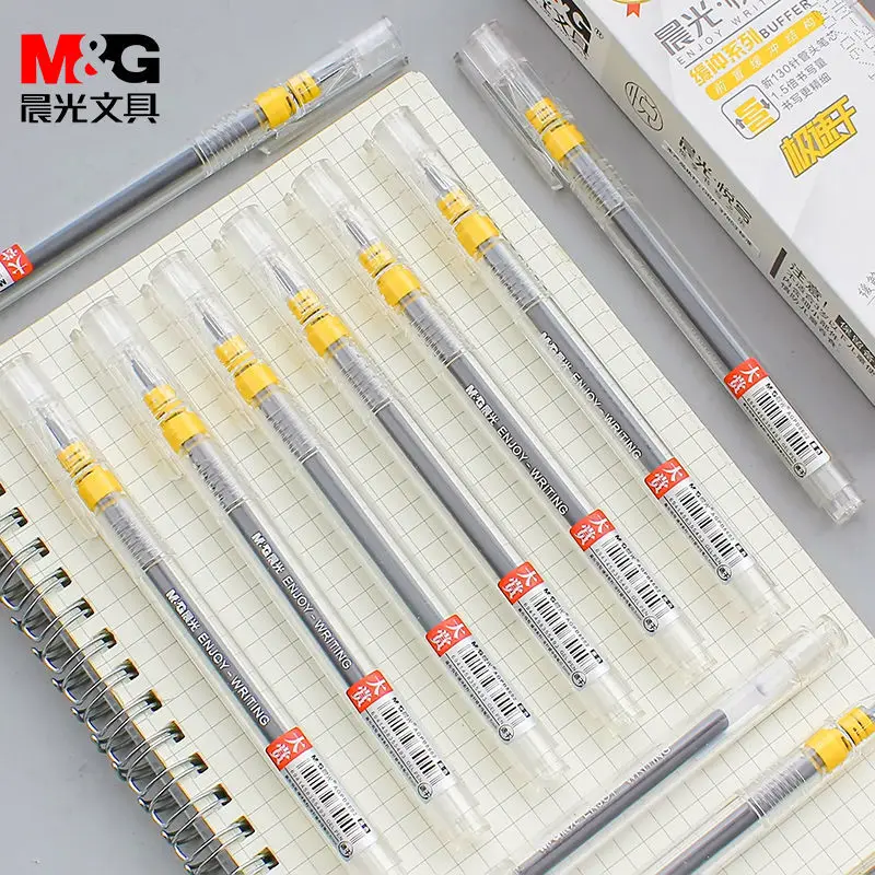 

Гелевая ручка M & G, награды для счастливого письма, серия B8602, очень быстрая сушка, 0,5 мм, Черная гелевая ручка, 3/6/12 шт.