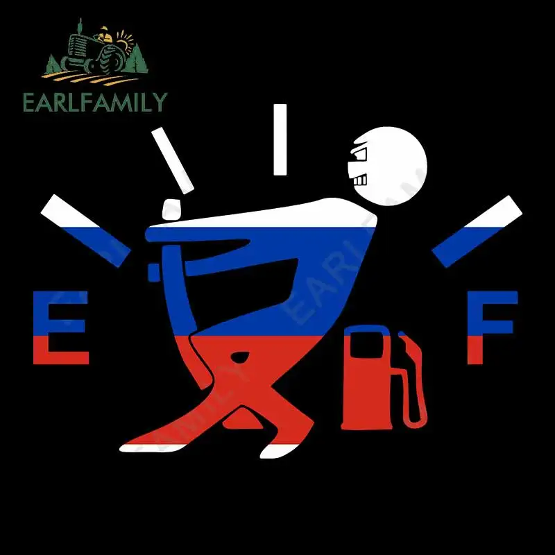 EARLFAMILY 13cm x 9.4cm for Pull Fuel Tank Pointer Vinyl Car Wrap Sticker Trunk Waterproof Decal Caravan Motorcycle Window Decor - купить по