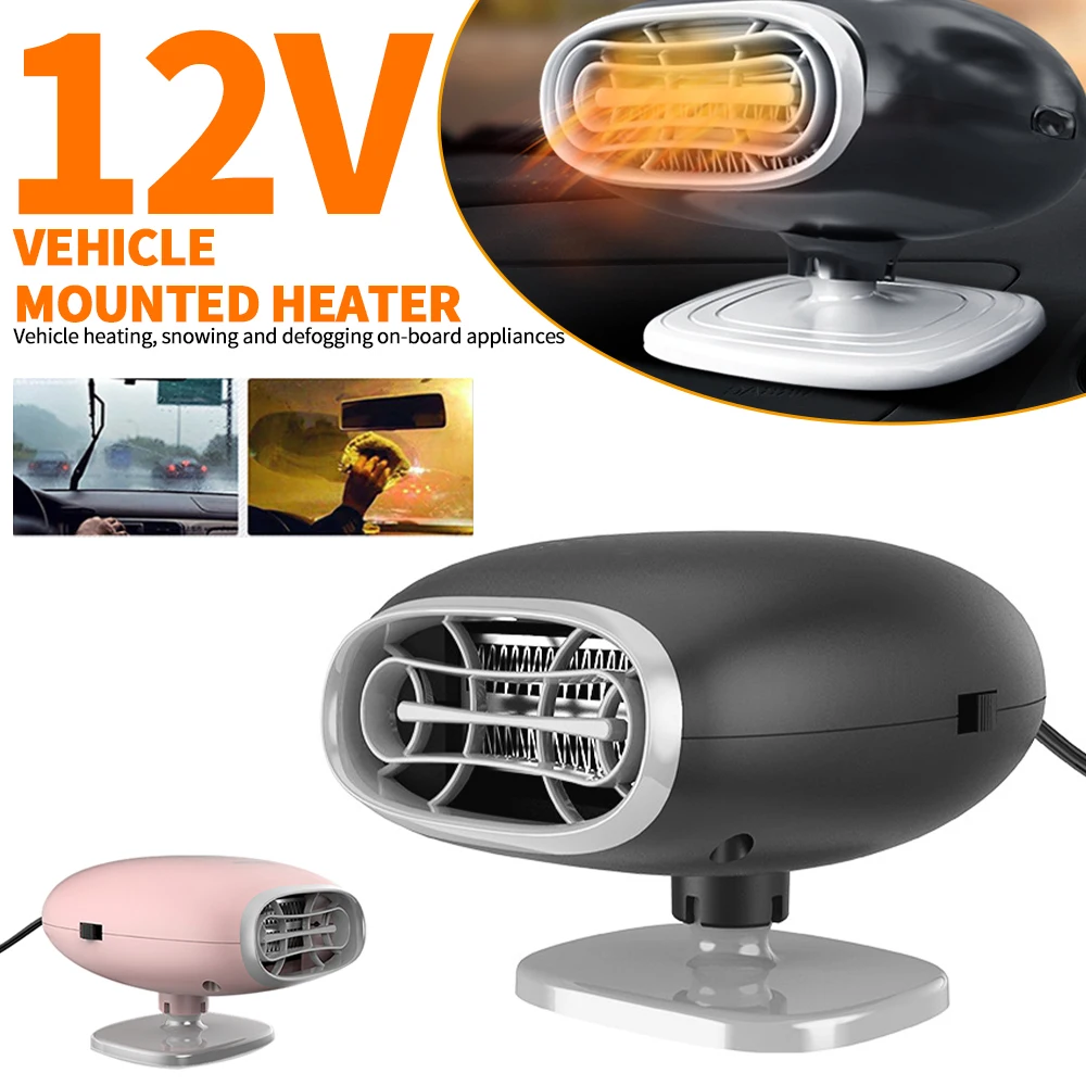 

150W Car Heater Air Cooler Fan Windscreen Demister Defroster 12V Electric Heating Portable Auto Dryer Heated