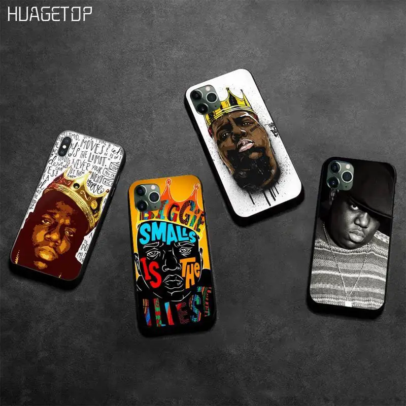 

HUAGETOP Notorious BIG Biggie black Phone Case Hull for iPhone 11 pro XS MAX 8 7 6 6S Plus X 5S SE 2020 XR case