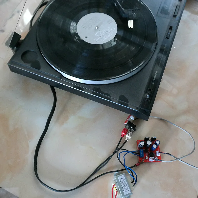 

SOTAMIA NE5532 Preamplifier Board Home Theater Vinyl Record Player MM MC Phono Preamp NE5532 OP Amp Dual AC 5-16V