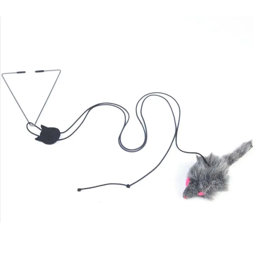 

1PC Cat Toys Self-excited Hanging Door Retractable Funny Cat Scratch Rope Mouse Interactive Toy Cat Stick Pet Cat Supplies
