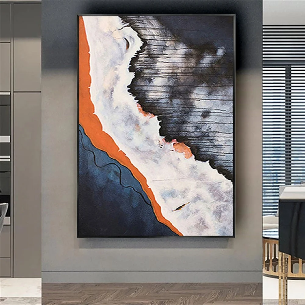 Абстрактный Узор темной реки ручная работа каменная текстура настенный