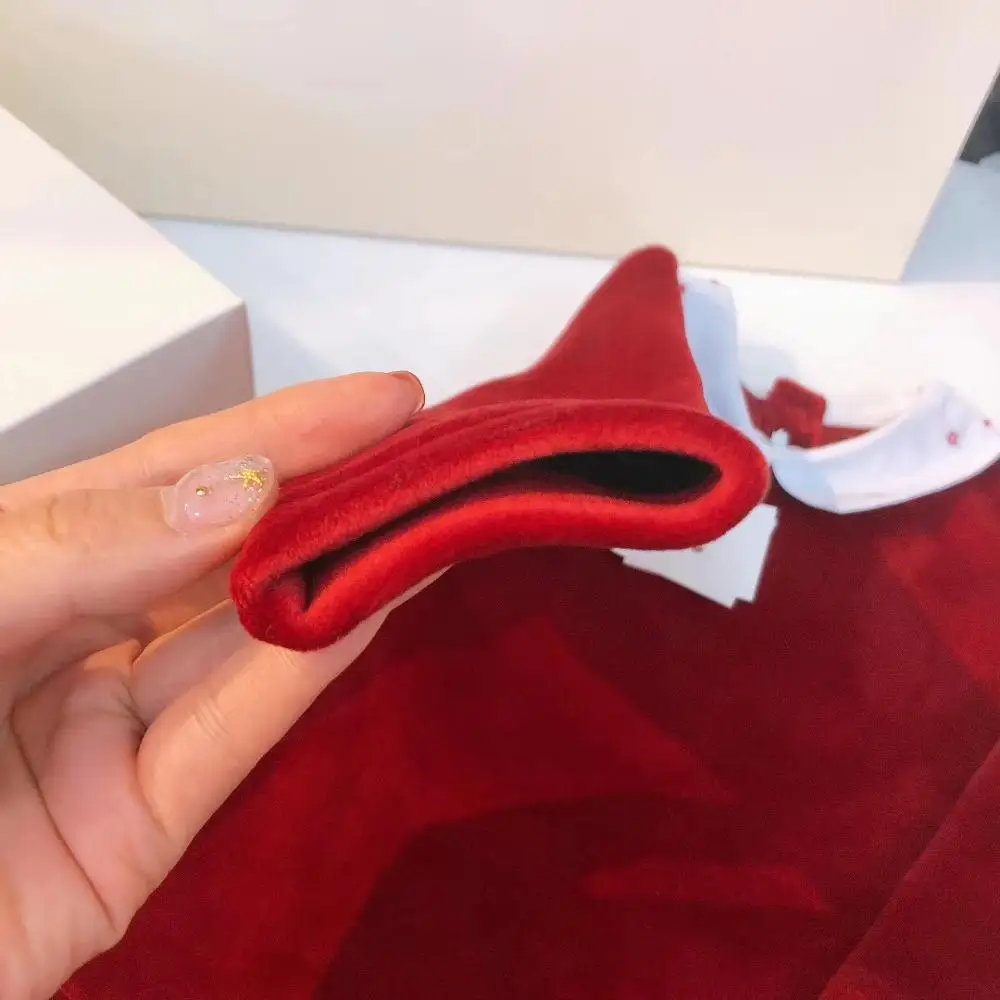 

girls clothing set red color velvet size 59-130 baby clothes set 2pcs clothes set