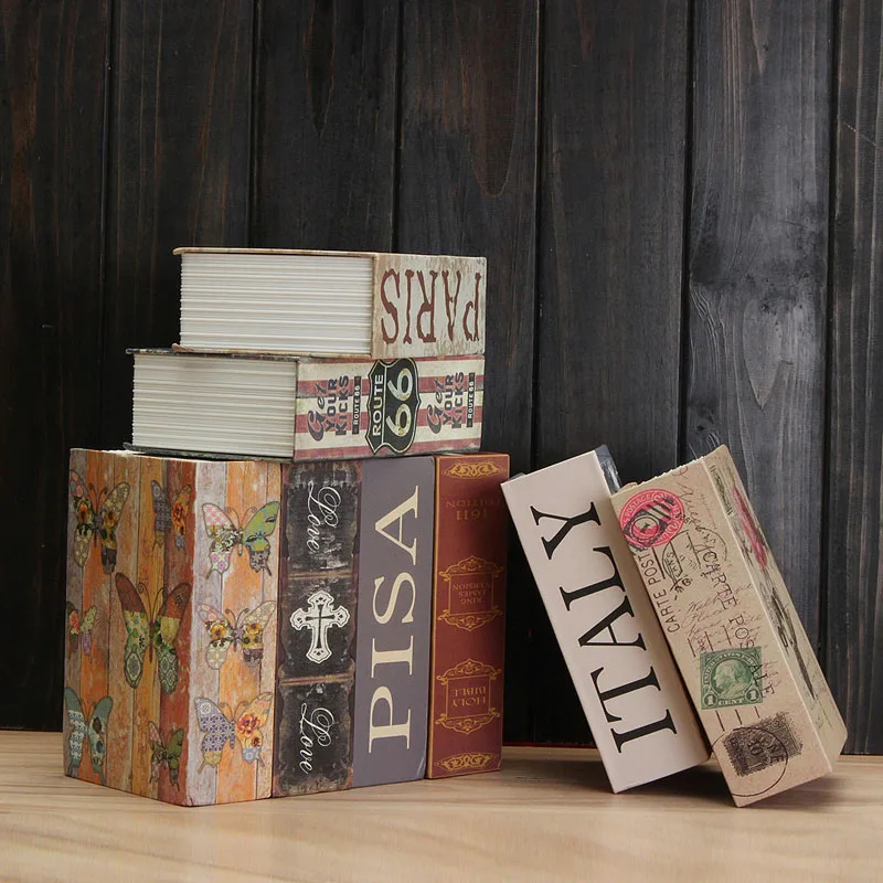 Сейф для книг Забавный замок имитации ключей коробка Металлический Стальной