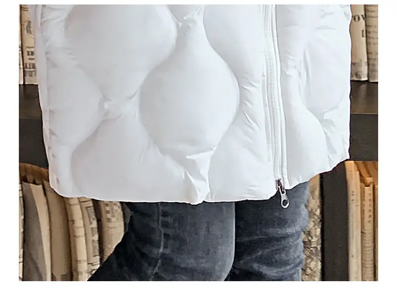

WenQing 2021 Autumn Winter Women Jacket Long Sleeve Bright Insulated Quilted Padded Puffy Coat Collar Hooded Parka Loose Outwear