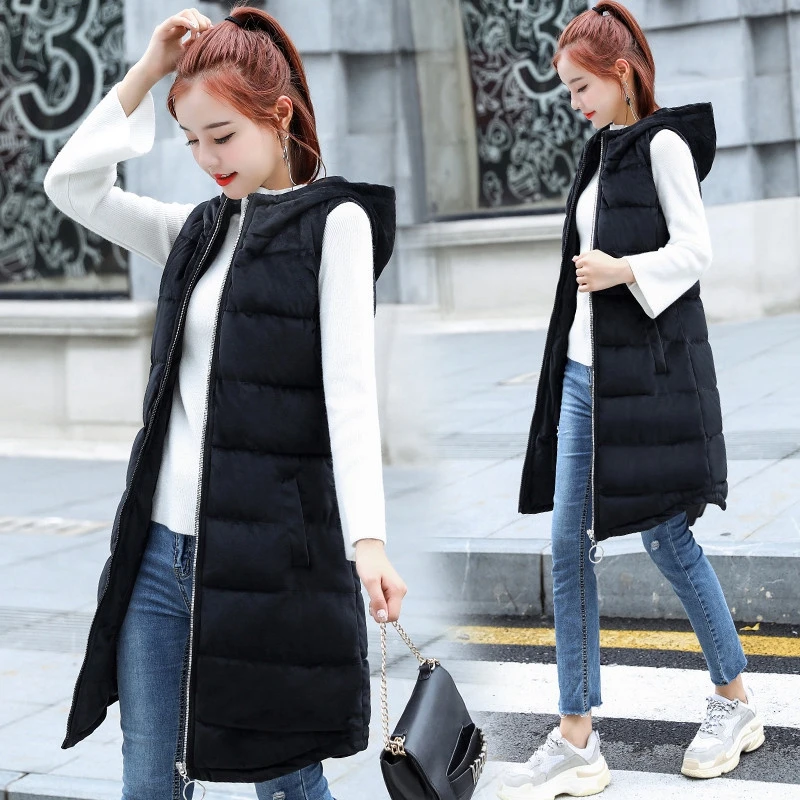 Lingwave/осенне-зимний тонкий бархатный жилет средней длины золотистого цвета