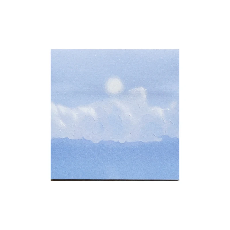 

Fancy Oil Painting Sticky Note Pad 80 Sheets/Pad Porable Square Sticky Memo Pad D7WC
