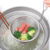 kitchen spaghetti strainer basket with handle noodle colander stainless steel surface fishing sieve oil malatang spoon fishing