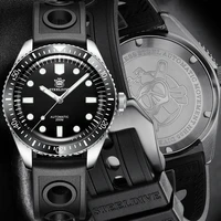 mens mechanical watch steeldive sd1965 pot cover bubble mirror sapphire crystal 200m waterproof wristwatch luminous diver watch